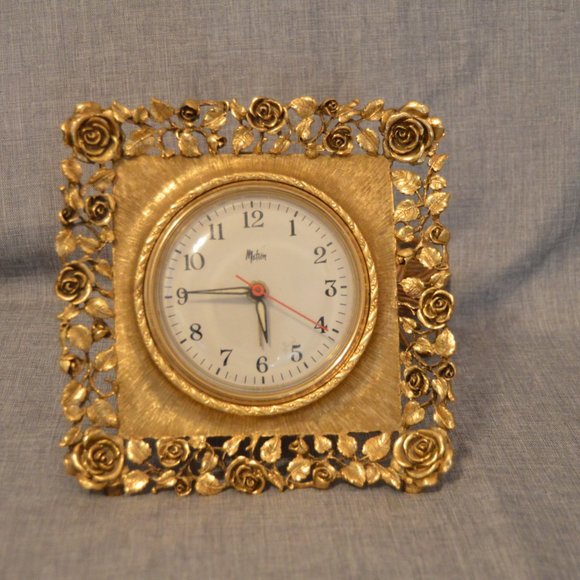 Matson Electric Clock, Ormolu Roses, non-working - Picture 2 of 5